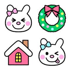 Ribbon Rabbit & Winter emoji