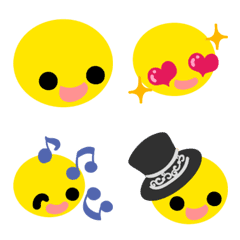Simple Yellow Face Emoji 1 Line Emoji Line Store