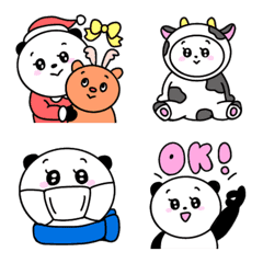winter panda emoji
