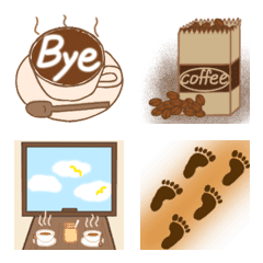 コーヒー 茶色の絵文字 Emojilist Lineクリエイターズ絵文字まとめサイト