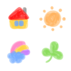 Colorful cheerful emoji