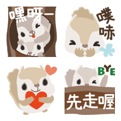 可愛北海道蝦夷小鼯鼠 *表情符號