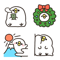 Rounded bird Emoji winter