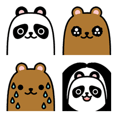 Panda & Brown bear Emoji