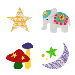 Ethnic Emoji 4 glitter