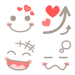 Let's use it! Adult simple cute emoji