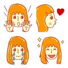 CUTE LADY EMOTIONS Emoji