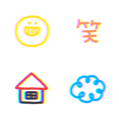Line Emoji colorful 2