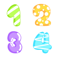 Number pastel super cute emoji