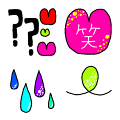 ぽぽぽの手書き日常カラフル絵文字2