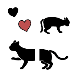 Loose Black Cat Emoji