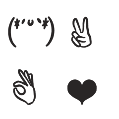 j Monochrome simple Emoji.