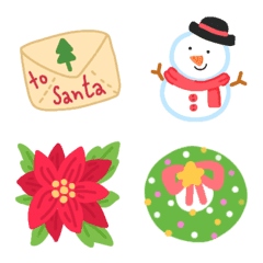 Christmas pastel colorful emoji