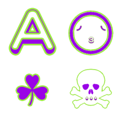 emoji purple green