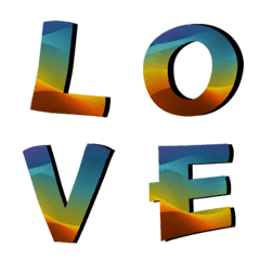 Rainbow Wave Font Emoji