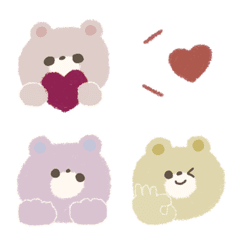 Pastel colorful bears