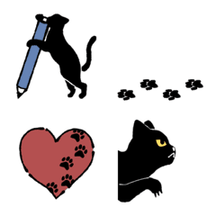 Loose Black Cat Emoji -vol.2-