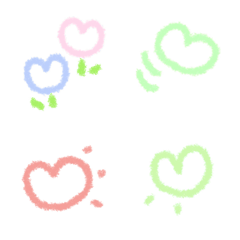 colorful  pastel heart  emoji