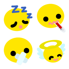 Simple yellow face emoji 3
