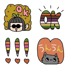 Various emoji 1106 adult cute simple