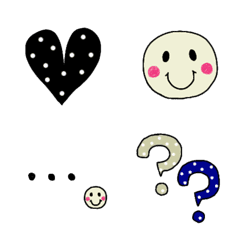 Adult cute hearts, emojis such as faces