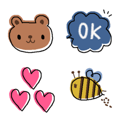 Various emoji 1110 adult cute simple