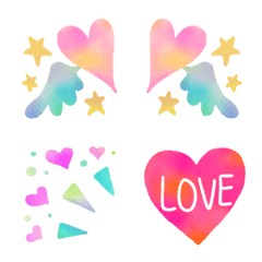 Watercolor heart frames