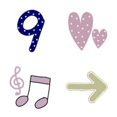 Adult cute numbers and symbol emoji