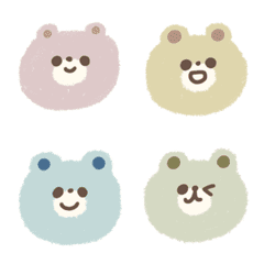 Dusty colorful bears