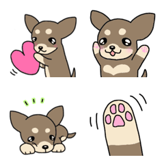 Dog emoji Chihuahua(Chocolate Tan)