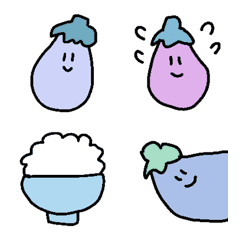 cute  eggplant life emoji
