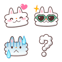 Fluffy white cat emoji
