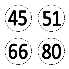 Round dotted numbers (41_80)