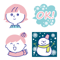 Winter emoji girl 2020