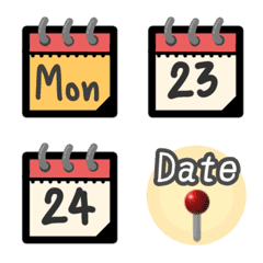 Calendar cute emoji for work