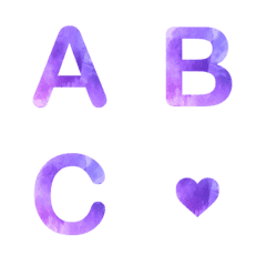 Gradient letter stickers