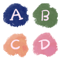Watercolor letter stickers