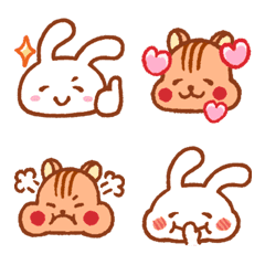 Rabbit Tamtam & Squirrel Puti emoji