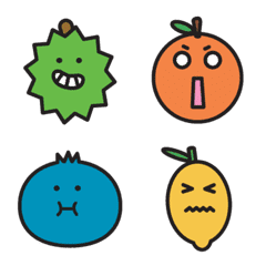 Cute Cartoon Fruit Emoji