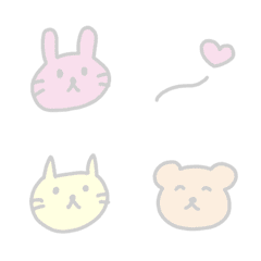 Simple grayish animals emoji