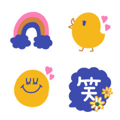 Cute dark blue emoji
