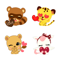 "DOUBUTSU URANAI" Emoji Valentine Ver.