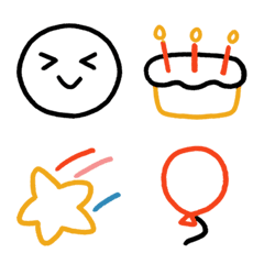 Simple kawaii*Ballpoint pen emoji