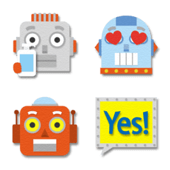 papercut art robot emoji