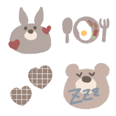 acoemoji bear rabbit