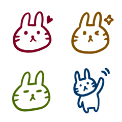 Chic color rabbit emoji