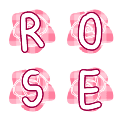 Pink rose (A-Z) emoji