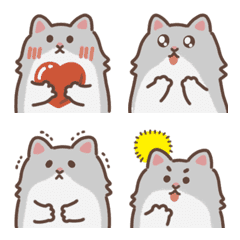 Cute Norwegian Forest Cat Emoji 3