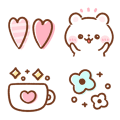 kawaii girly bear emoji