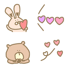 Cute simple useful basic rabbit and bear